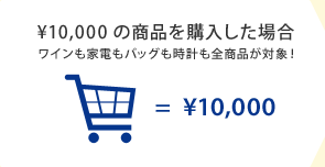 &yen;10,000�̏��i���w�������ꍇ ���C�����Ɠd���o�b�O�����v���S���i���ΏہI